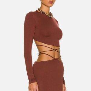 brown two piece set